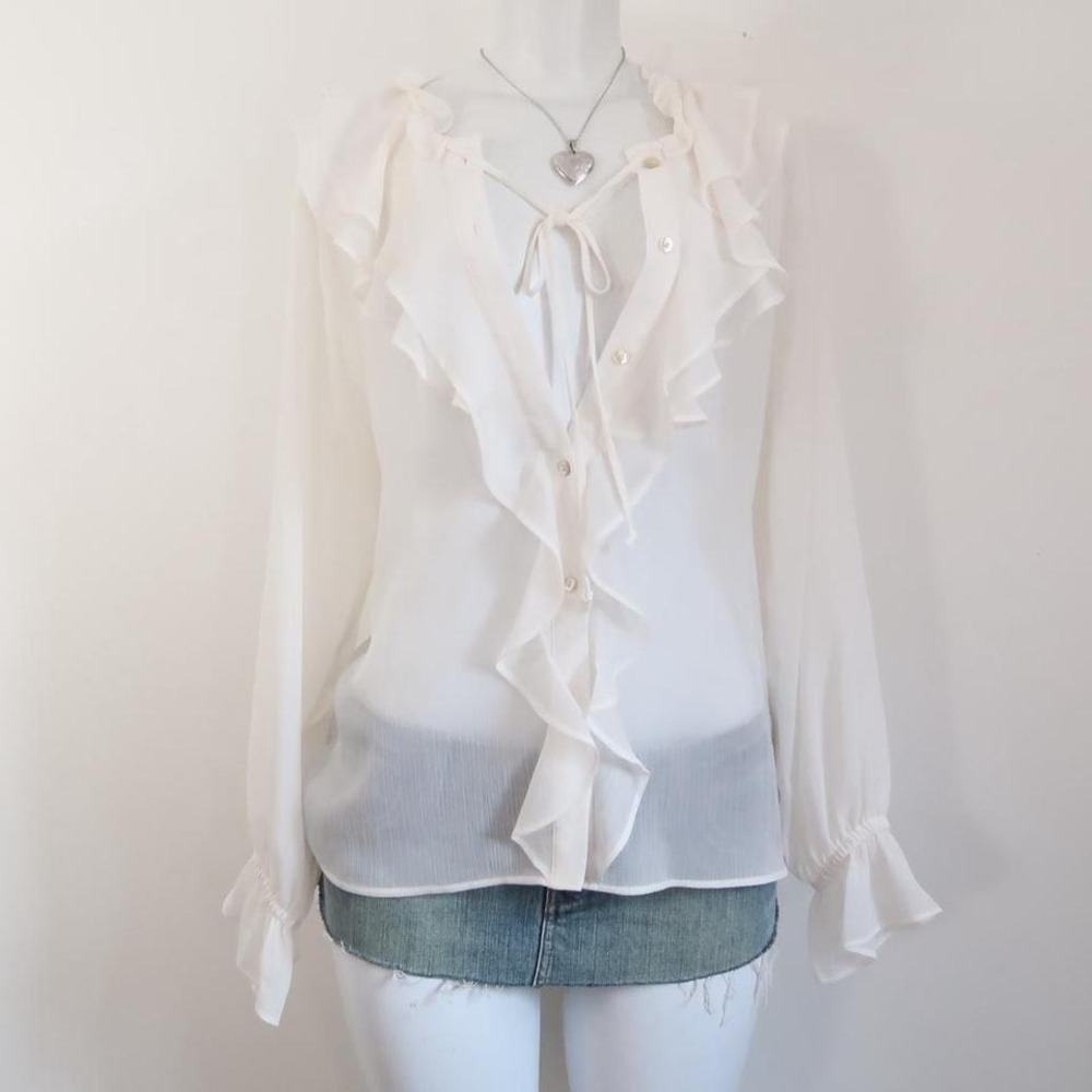 Boho festival ruffle blouse romantic